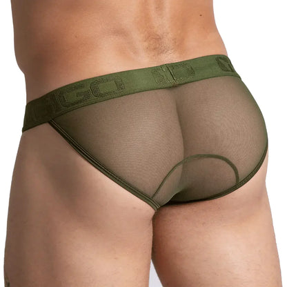 Bahia Green Brief front view by Gigo Underwear