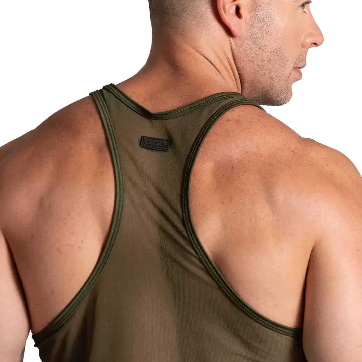 Bahia Green Tank back view by Gigo Underwear