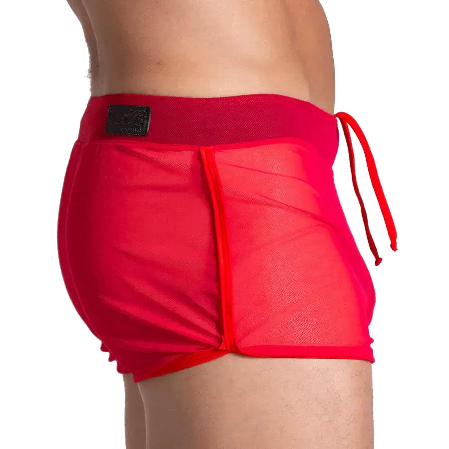 Bahia Red Hotshort front view by Gigo Underwear