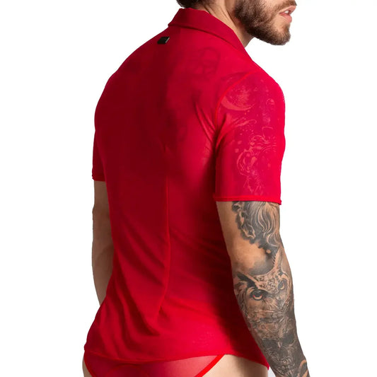 Bahia Red Shirt front view by Gigo Underwear
