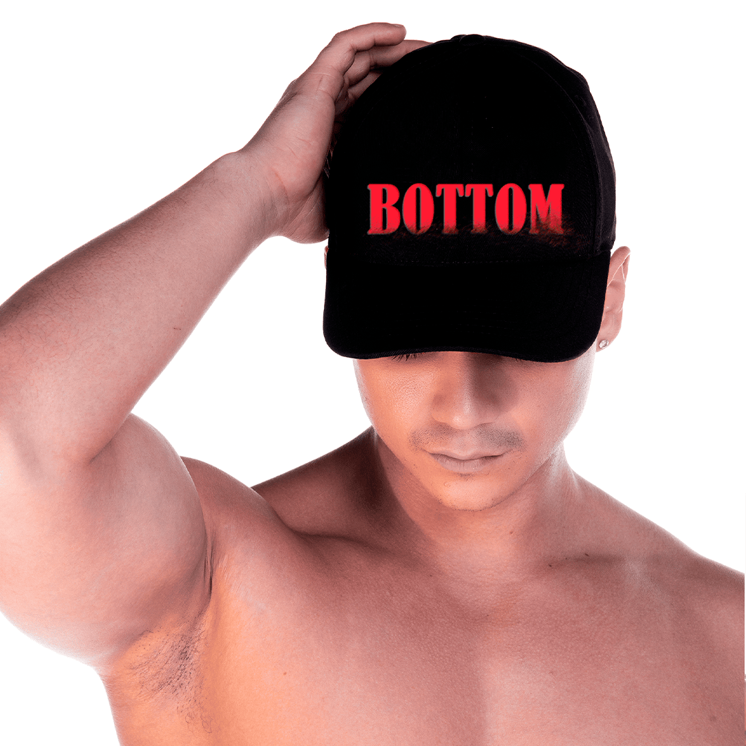 BOTTOM CAPS - men's black cap