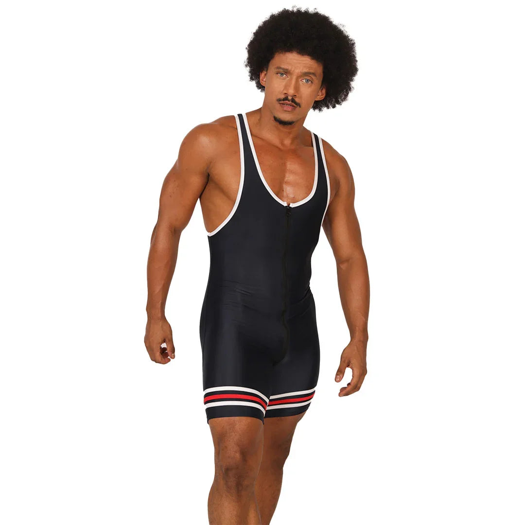 Boxing Blue Body on model by Gigo Underwear