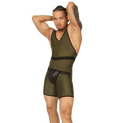 Boxing Green Body on model by Gigo Underwear