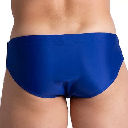 Brazilian Blue Swim Brief front view by Gigo Underwear