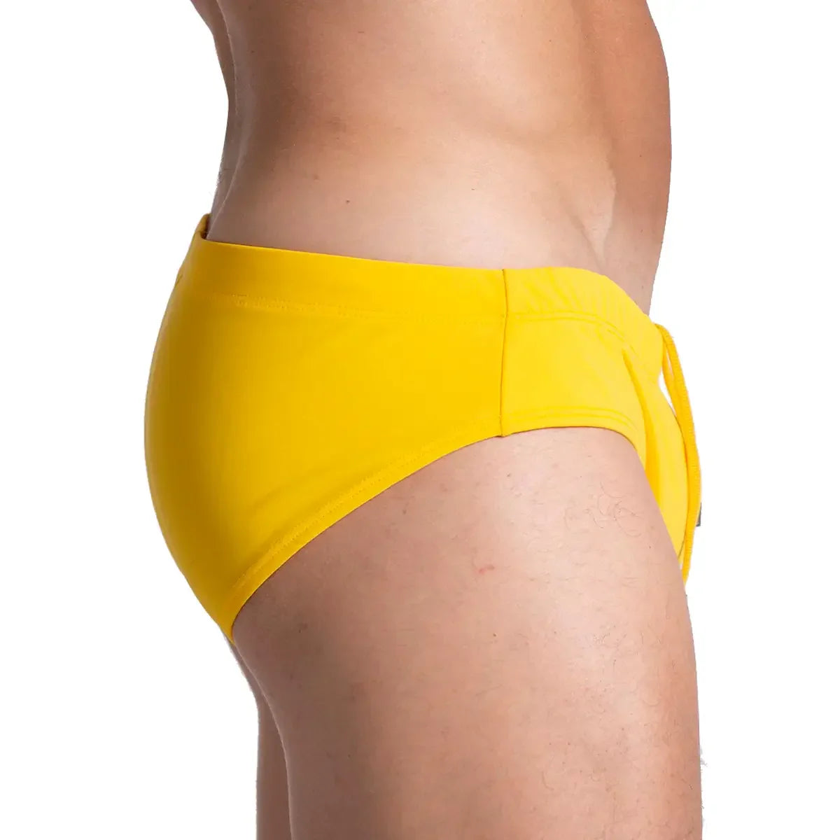 Brazilian Yellow Swim Brief back view by Gigo Underwear