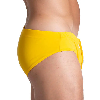 Brazilian Yellow Swim Brief back view by Gigo Underwear
