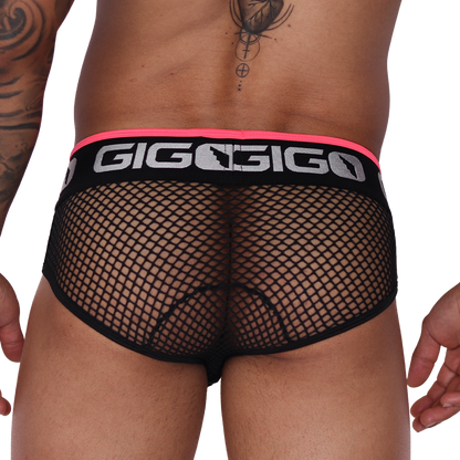Boox Fuchsia Brief back view by Gigo Underwear