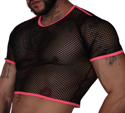 Boox Fuchsia Crop Top front view by Gigo Underwear