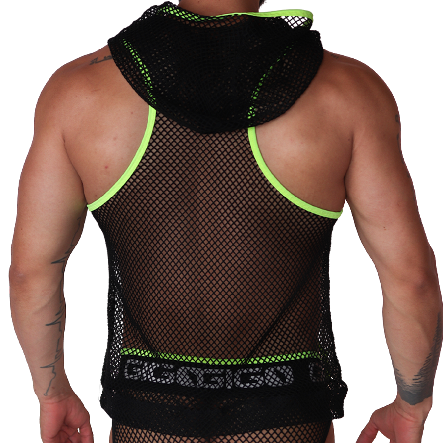 Boox Yellow Hoody T Shirt back view by Gigo Underwear