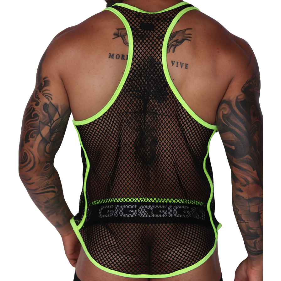 Boox Yellow Tank back view by Gigo Underwear