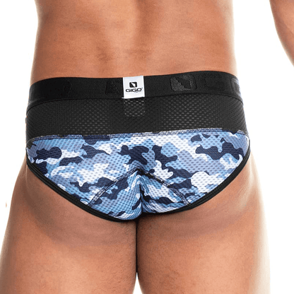 CAMO BLACK BRIEF - Gigo Underwear & MensWear