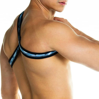 Camo Black Harness back view by Gigo Underwear