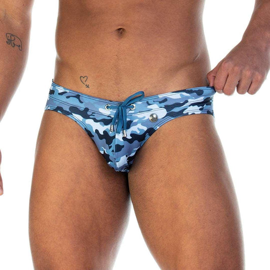 CAMO BLACK SWIM BRIEF - Gigo Underwear