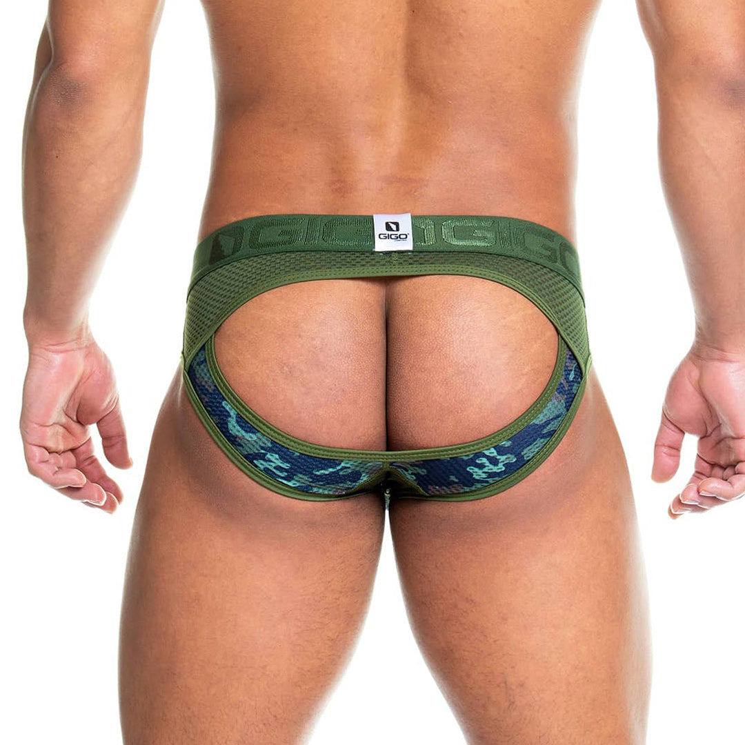 CAMO GREEN BRIEF JOCKSTRAP