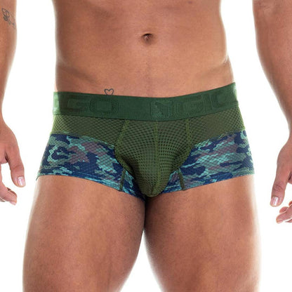CAMO GREEN TRUNK - Men's camouflage boxer shorts