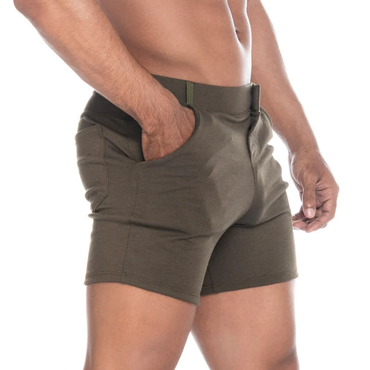 Cargo Green Short front view by Gigo Underwear