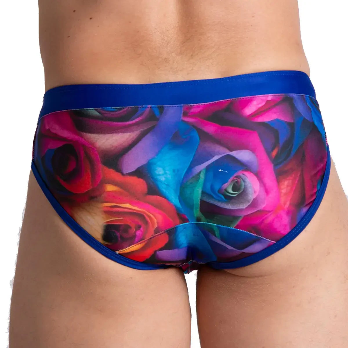 Carnations Swim Brief front view by Gigo Underwear