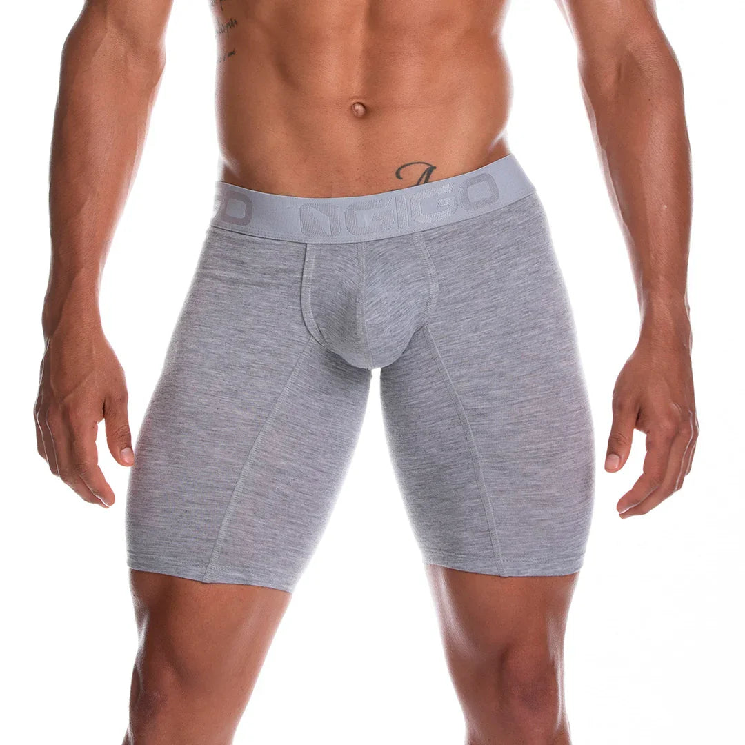 CAUTIOUS GRAY TRUNK LONG | Mens Long Trunk by GIGO Underwear