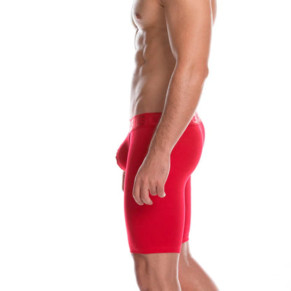 Cautious Red Trunk Long back view by Gigo Underwear