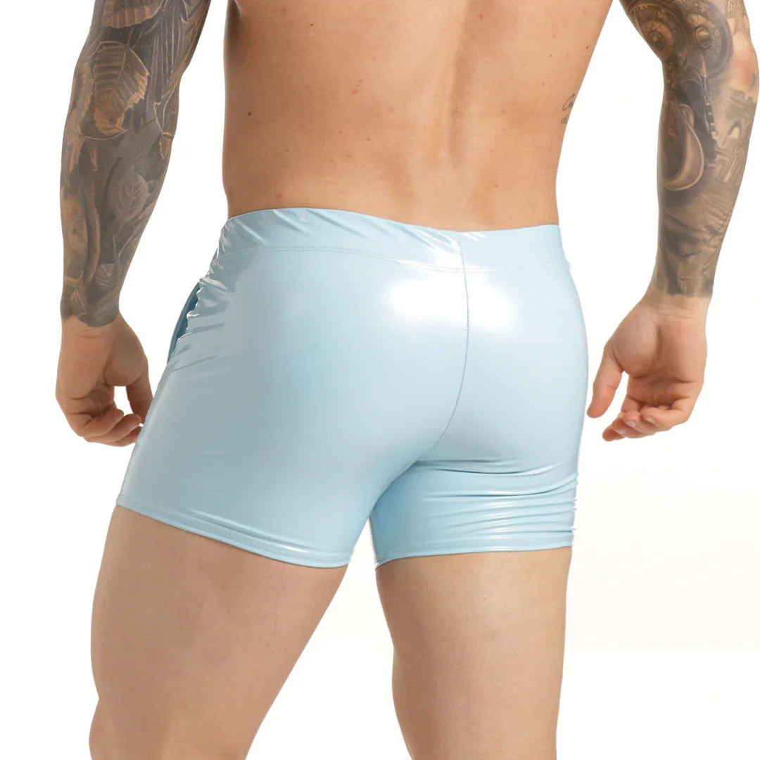 Charol Blue Hotshort back view by Gigo Underwear