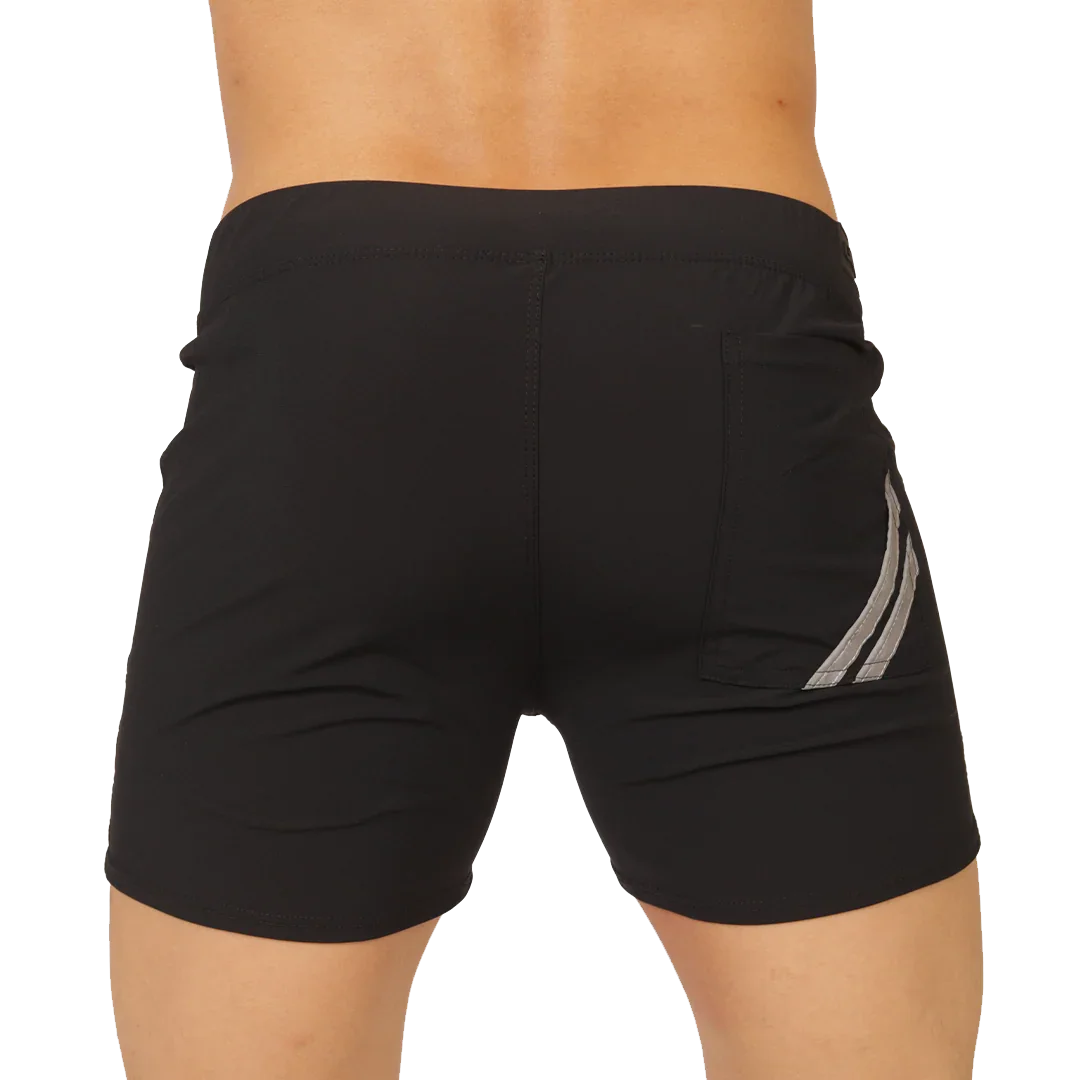 Club Black Short back view by Gigo Underwear