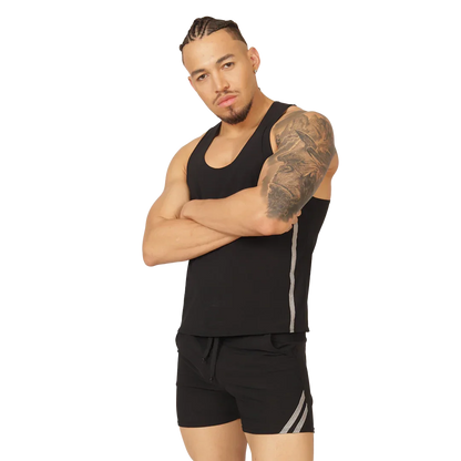 Club Black Tank back view by Gigo Underwear