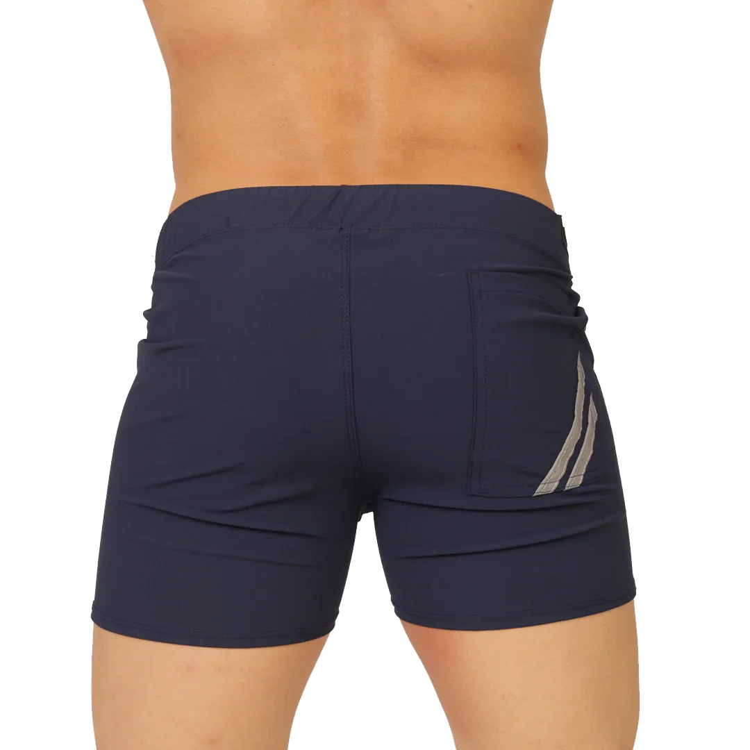 Club Blue Short back view by Gigo Underwear