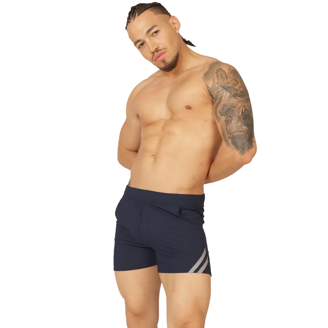 Club Blue Short on model by Gigo Underwear