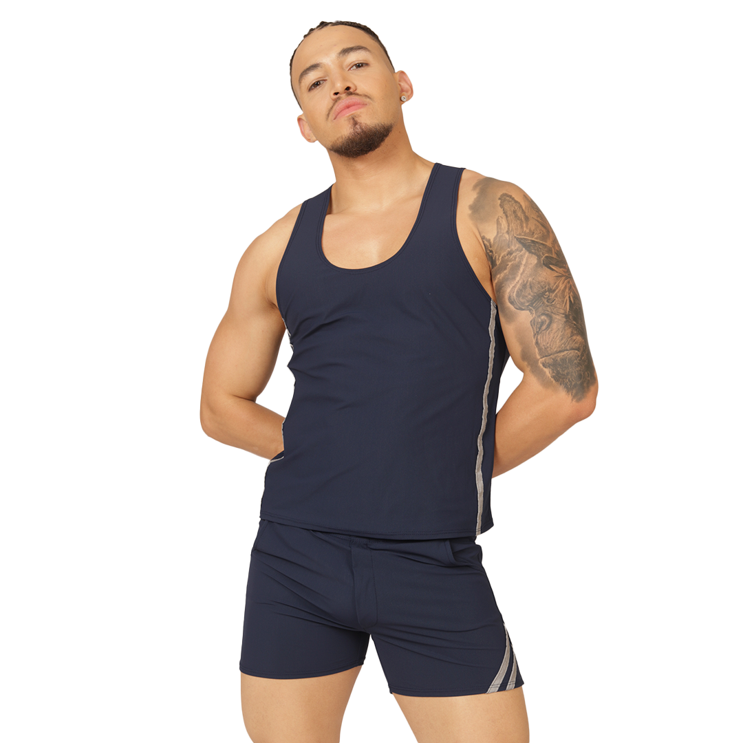 CLUB BLUE TANK - Gigo Underwear & MensWear