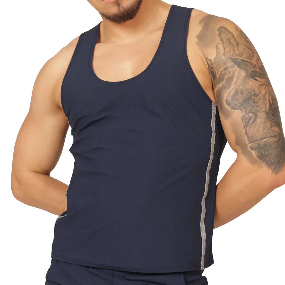 Club Blue Tank by Gigo Underwear