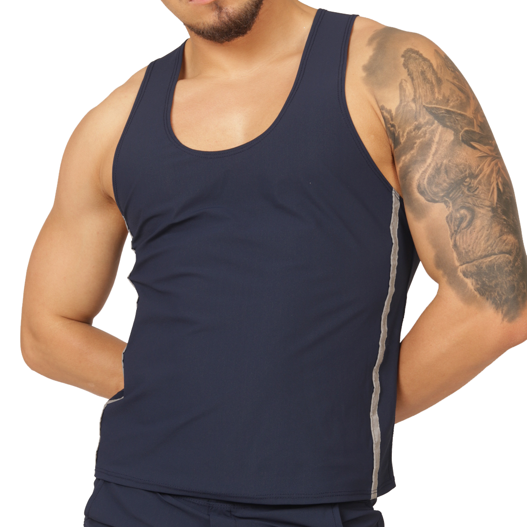 CLUB BLUE TANK - Gigo Underwear & MensWear
