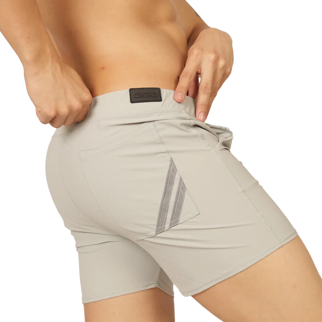 Club Gray Short front view by Gigo Underwear
