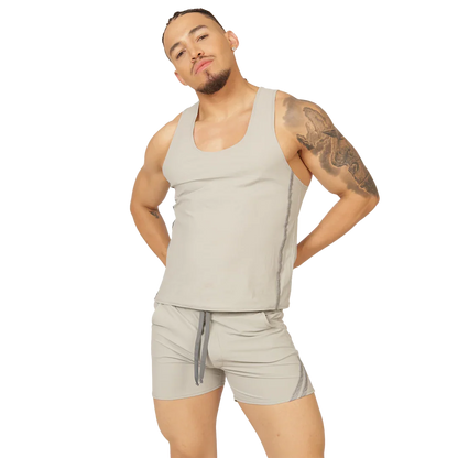 Club Gray Tank back view by Gigo Underwear