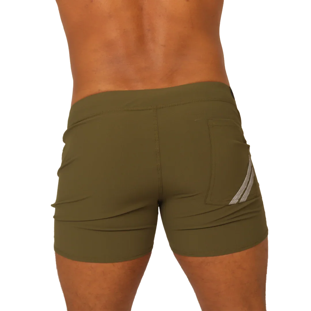 Club Green Short back view by Gigo Underwear