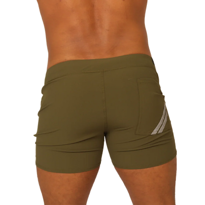 Club Green Short back view by Gigo Underwear