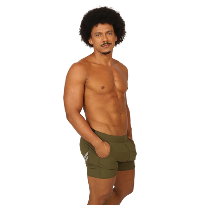 Club Green Short on model by Gigo Underwear