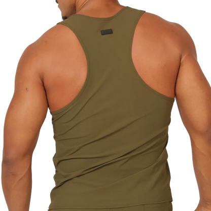 Club Green Tank back view by Gigo Underwear