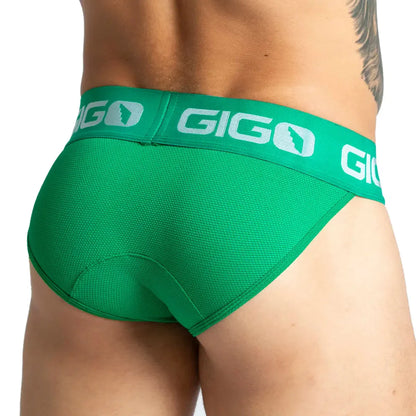 Colors Green Brief back view by Gigo Underwear