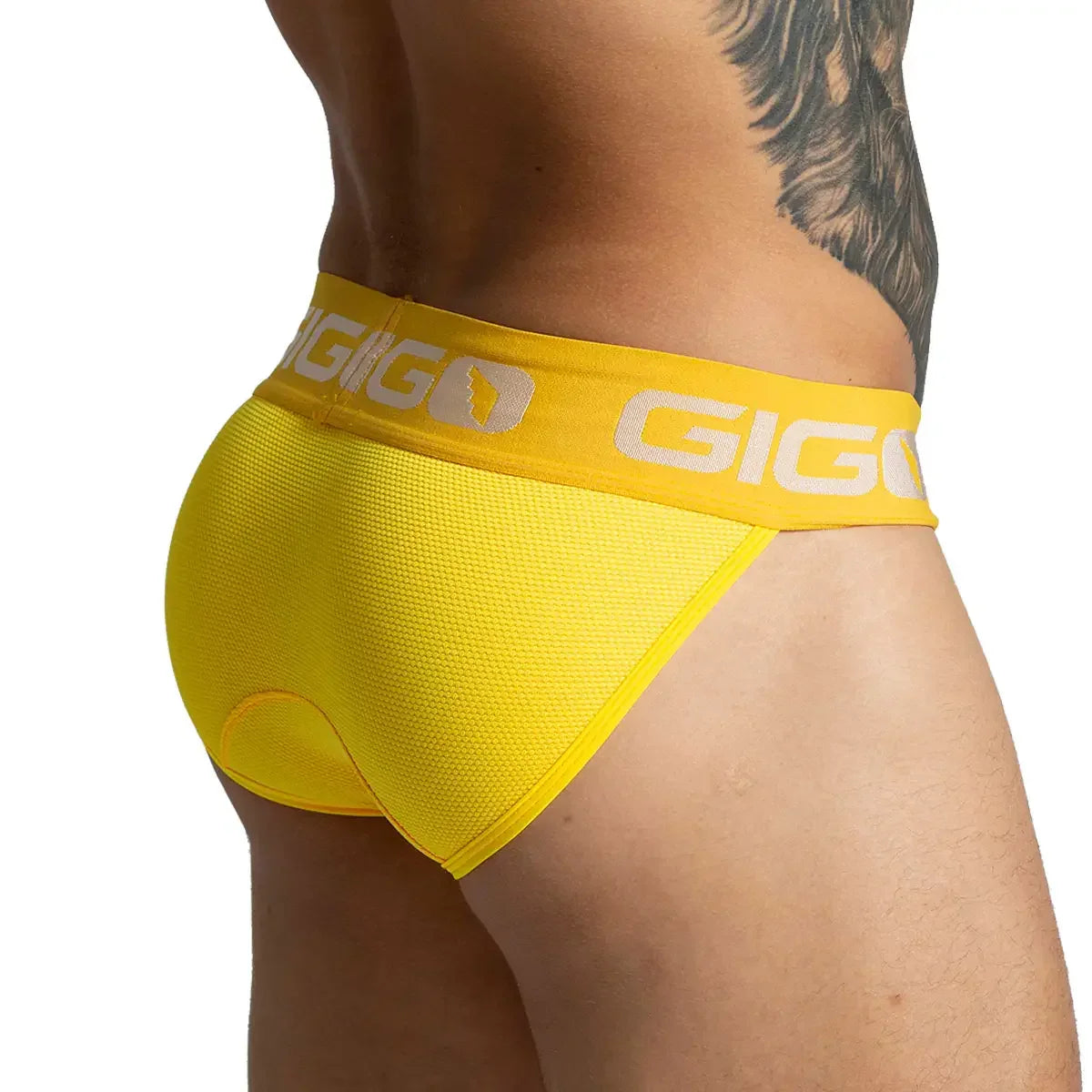 Colors Yellow Brief on model by Gigo Underwear