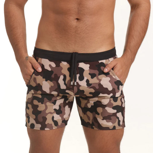 Combat Brown Beachwear by Gigo Underwear