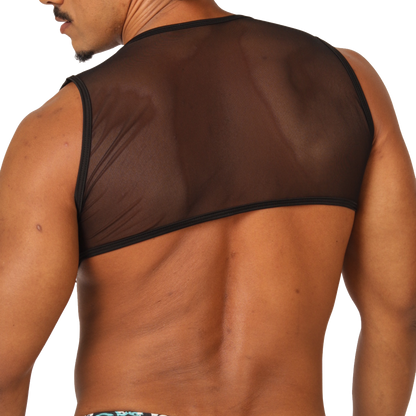 COMICS VEST HARNESS - Men's Fetish Harness with Bold Design