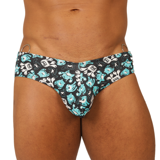 COMICS SWIMBRIEF - Bold Men's Brief with Contrasting Waistband
