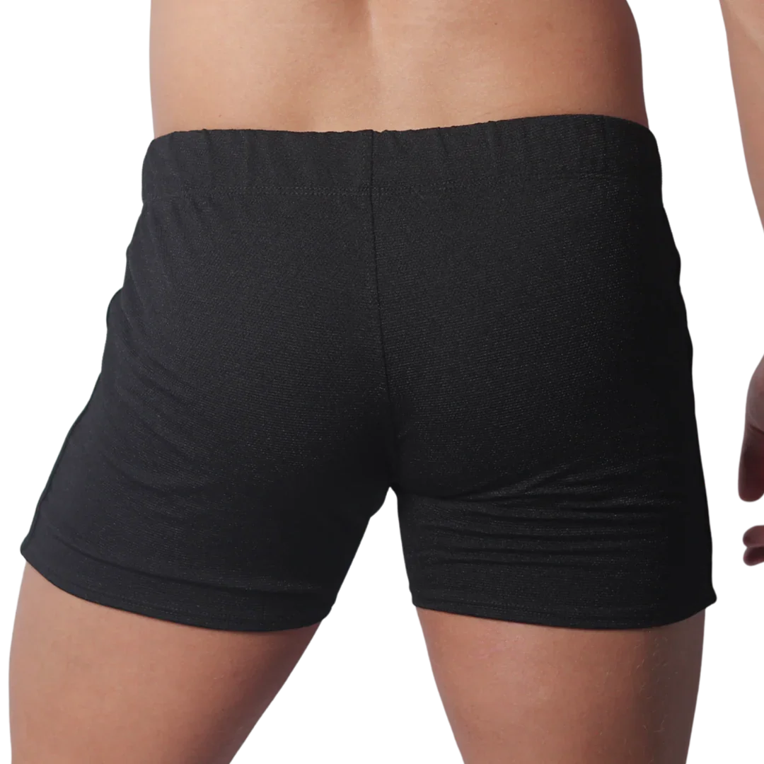 Cookie Black Short back view by Gigo Underwear