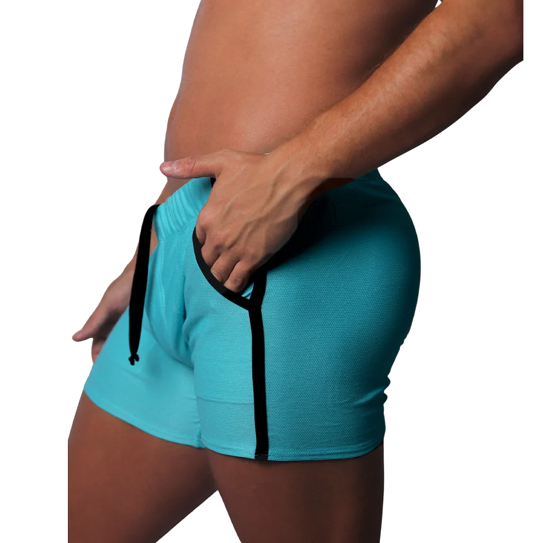 Cookie Blue Short front view by Gigo Underwear