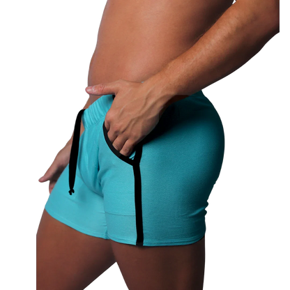 Cookie Blue Short front view by Gigo Underwear