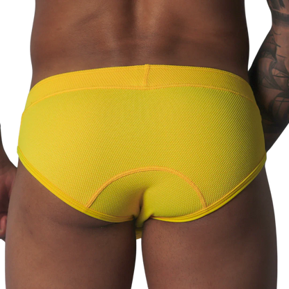 Cookie Yellow Brief back view by Gigo Underwear