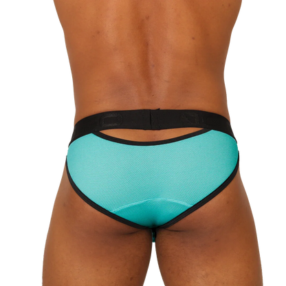 Cool Blue Brief back view by Gigo Underwear