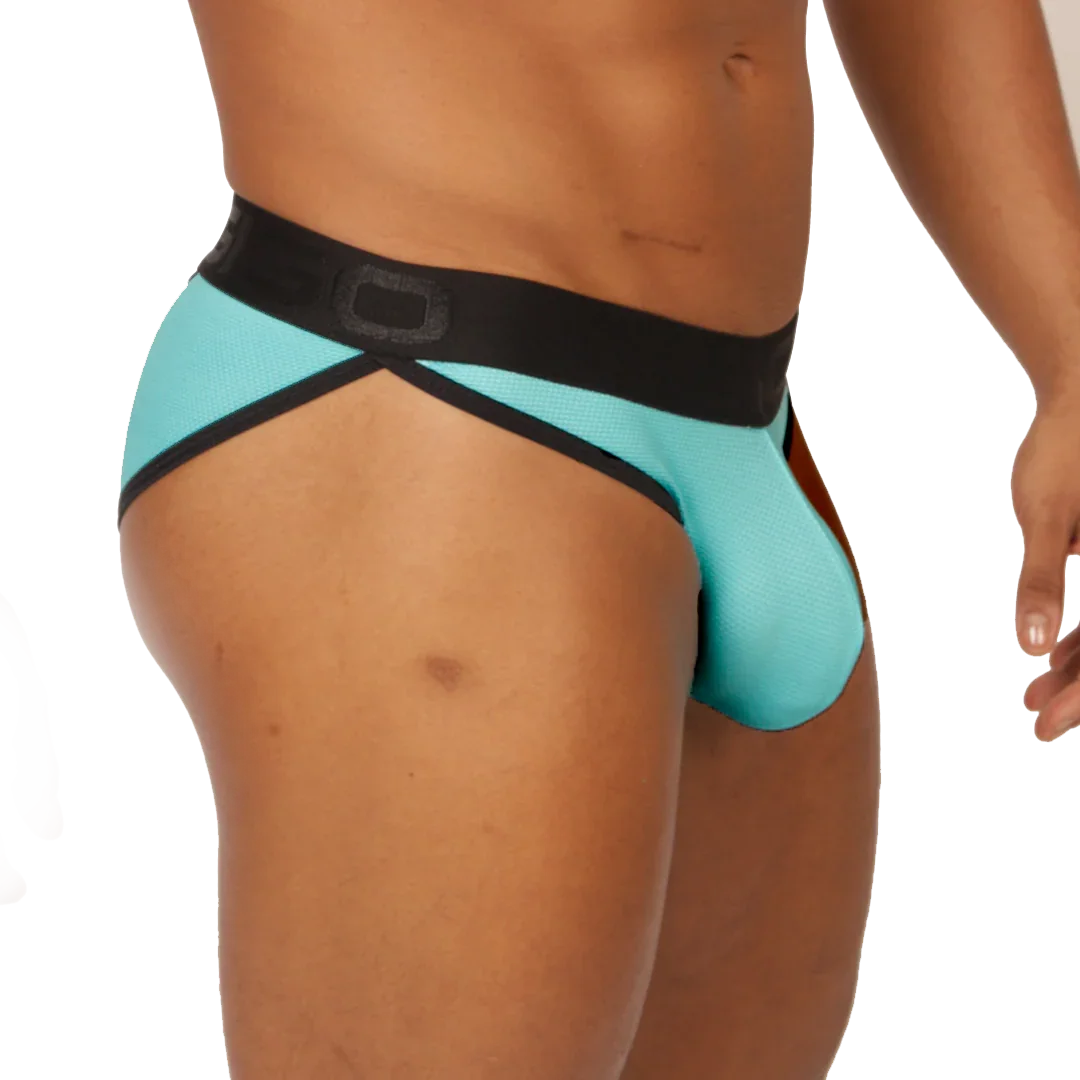 Cool Blue Brief front view by Gigo Underwear