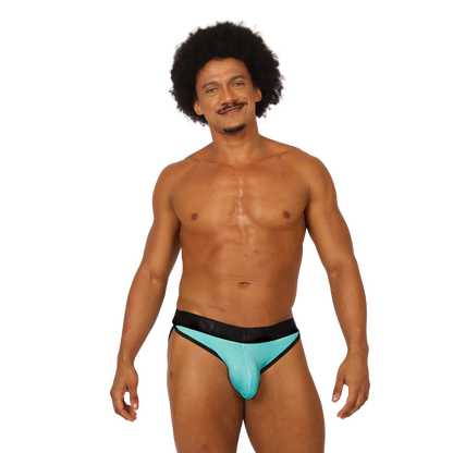 Cool Blue Brief on model by Gigo Underwear