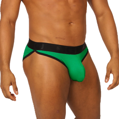 Cool Green Brief front view by Gigo Underwear